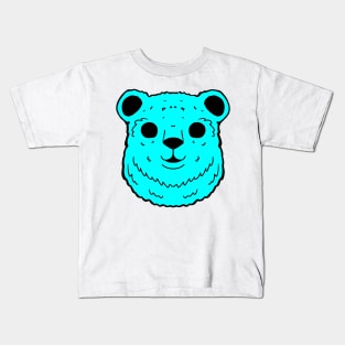 Totally Sick Neon Bear Head Kids T-Shirt